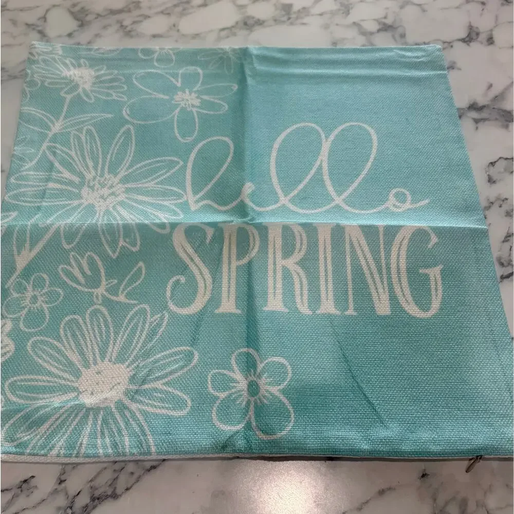 Hello Spring & Hello Sunshine Decorative Throw Pillow Covers Set of 2